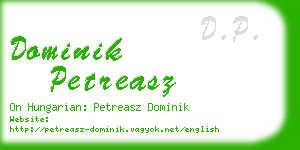 dominik petreasz business card